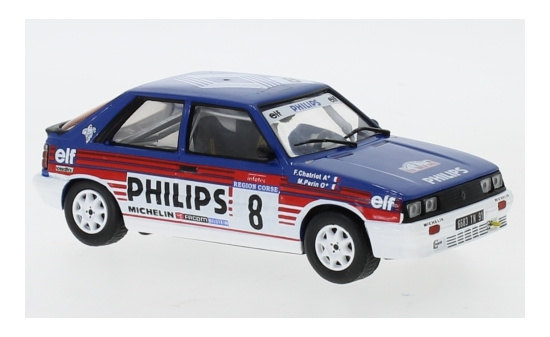 IXO RAC311 Renault 11 Turbo, No.8, Philips, Rallye WM, Tour de Corse, F.Chatriot/M.Perin, 1987 1:43