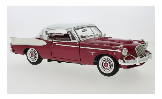 Lucky Die Cast 20018DARK-RED Studebaker Golden Hawk, dunkelrot/weiss, 1958 1:18