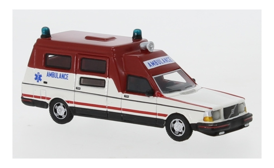 BoS-Models 87715 Volvo 265 Ambulance, weiss/rot, 1985 1:87