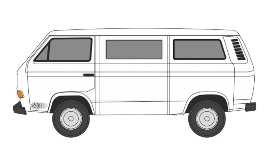 Oxford OXF76T25010 VW T3 Bus - weiss 1:76