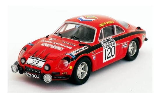 Trofeu RRUK55 Alpine Renault A110, No.120, Rallye WM, RAC Rally, J.Price/M.Turner, 1972 1:43