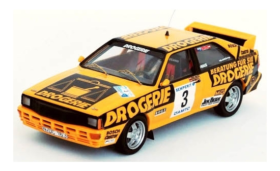 Trofeu RRAT04 Audi quattro, No.3, Int. Semperit Rally, W.Wiedner/F.Zehetner, 1983 1:43