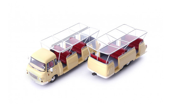 Autocult 10007 Barkas B 1000 Aussichtswagen Expreß 800, rohrgelb 1:43