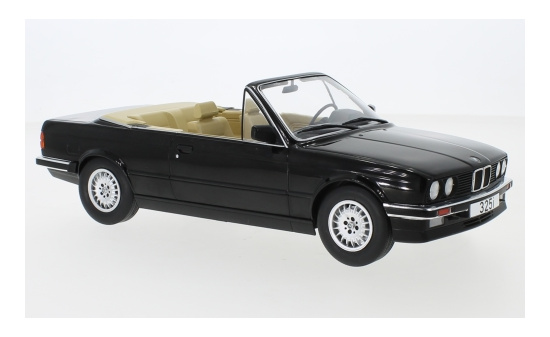 MCG 18153 BMW 325i (E30) Cabriolet, schwarz, 1985 1:18