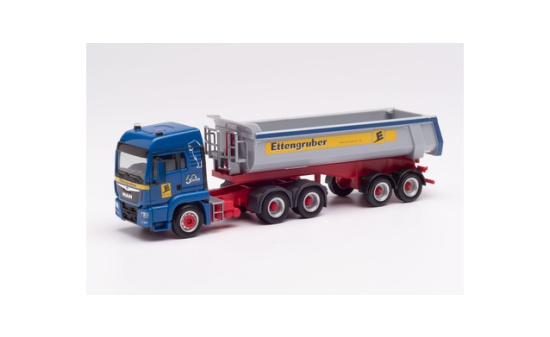 Herpa 942805 MAN TGS LX Euro6 Facelift Carnehl-Rundmulden-Sattelzug Ettengruber 1:87