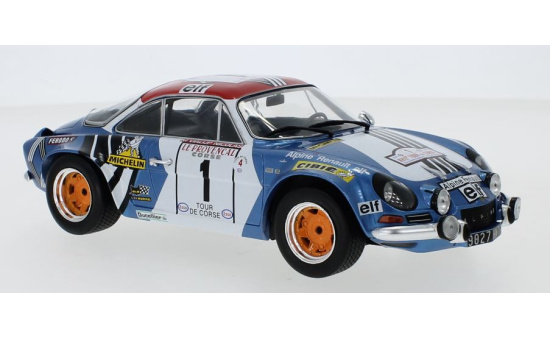 IXO 18RMC062A Alpine Renault A110, No.1, Rallye WM, Tour de Corse, J-P.Nicolas/M.Vial, 1973 1:18