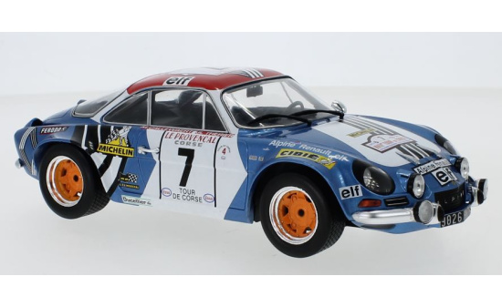 IXO 18RMC062D Alpine Renault A110, No.7, Tour de Corse, J-L.Therier/M.Callewaert, 1973 1:18