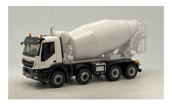 Eligor 116830 Iveco Trakker 500 Hi-Land Euro 6, weiss, Betonmischer 1:43