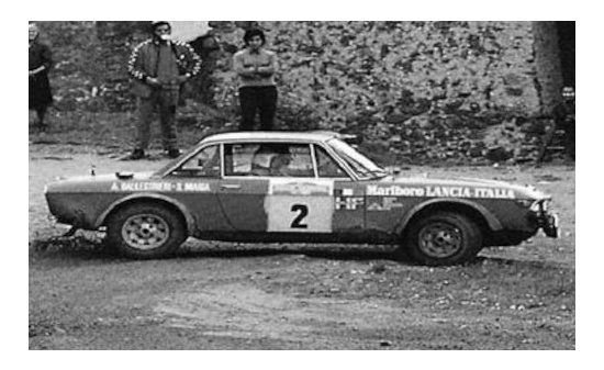 IXO RAC321 Lancia Fulvia 1600 Coupe HF, No.2, Marlboro, Rallye San Remo, mit Decals, A.Ballestrieri/A.Bernacchini, 1972 1:43