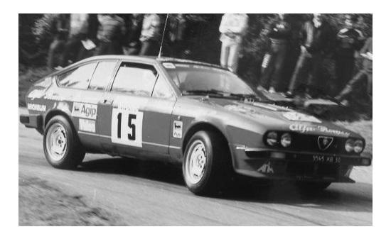 IXO RAC319 Alfa Romeo GTV6, No.15, Rallye WM, Tour de Corse, B.Balas/E.Laine, 1986 1:43