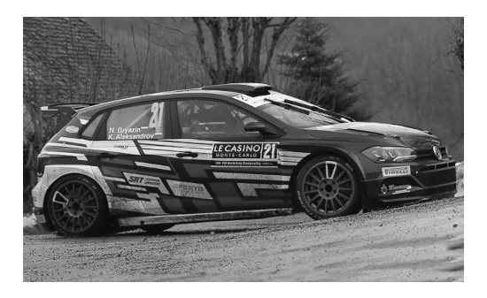 IXO RAM793LQ VW Polo GTI R5, No.21, Rallye WM, Rally Monte Carlo , N.Gryazin/K.Aleksandrov, 2021 1:43