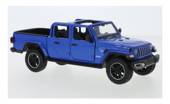 Motormax 79367BLUE Jeep Gladiator Overland, metallic-blau, geöffnetes Verdeck, Maßstab 1:27, 2021 1:24