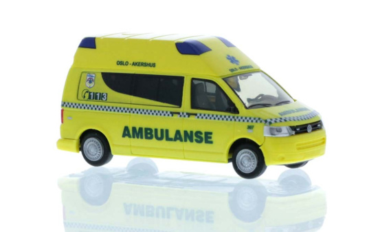 Rietze 53650 Volkswagen T5 ´10 Ambulanse (NO), 1:87 1:87