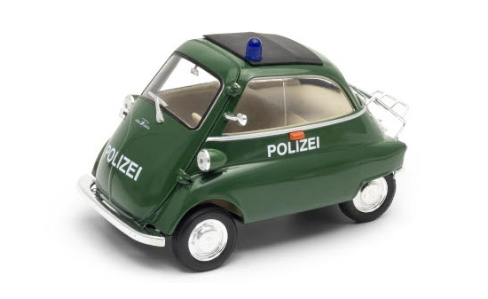 Welly 24096GP-WPOLICE BMW Isetta 250, Polizei 1:18