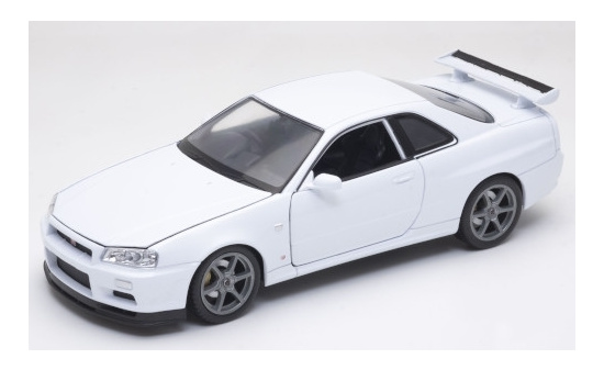 Welly 24108WWHITE Nissan Skyline GT-R (R34), weiss, RHD 1:24