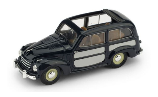 Brumm R028-02 Fiat 500C Belvedere, dunkelblau/hellgrau, 1951 1:43