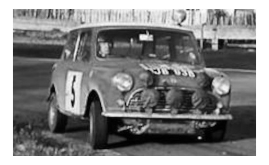 IXO 18RMC065A20 Mini Cooper S, RHD, No.5, BMC, RAC Rally, R.Aaltonen/T.Ambrose, 1965 1:18