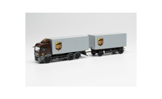 Herpa 313667 MAN TGS LX Wechselkoffer-Hängerzug UPS - Vorbestellung 1:87