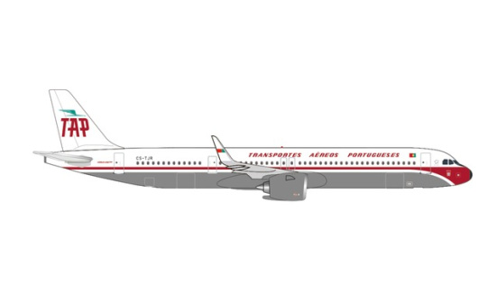 Herpa 535373 TAP Air Portugal Airbus A321neo - Retro anniversary colors CS-TJR - Vorbestellung 1:500