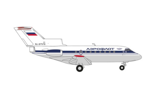 Herpa 571456 Aeroflot Yakovlev Yak-40 RA-87578 1:200