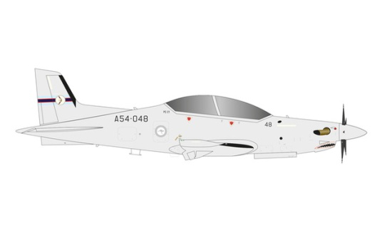Herpa 580717 Royal Australian Air Force Pilatus PC-21 - No 4 Squadron, RAAF Base Williamtown A54-048 - Vorbestellung 1:72