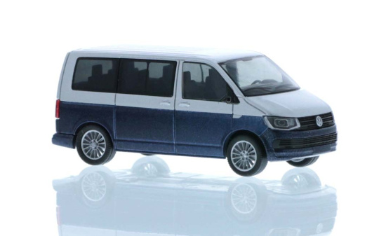 Rietze 11661 Volkswagen T6 Bus KR reflexsilber/starlight blue, 1:87 1:87