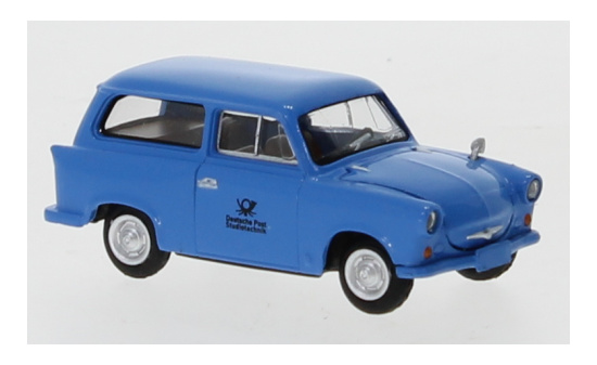 Brekina 27555 Trabant P 50 Kombi, blau, Deutsche Post Studiotechnik, 1960 1:87