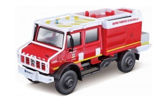 Bburago 18-32017 Mercedes Unimog U5000, Marins Pompiers De Marseille, Feuerwehr (F) 1:50