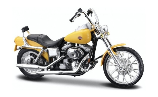 Maisto 19139 Harley Davidson FXDWG Dyna Glide Wide, gelb, 2001 1:18