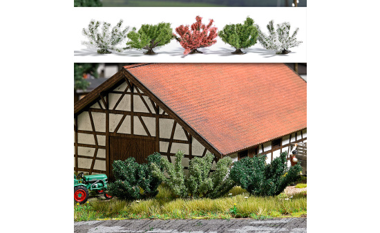 Busch 6060 5 Frühlingsbüsche - Vorbestellung 1:43