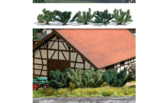 Busch 6061 5 Sommerbüsche - Vorbestellung 1:43