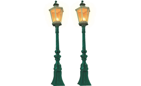 Busch 8621 2 Straßenlampen, grün I/G - Vorbestellung 1:43