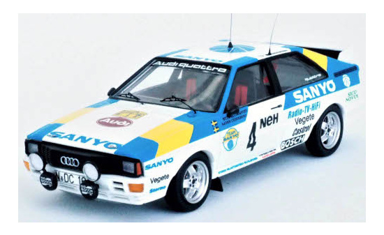 Trofeu RRSE10 Audi quattro, No.4, Sanyo, Rallye WM, Rallye Schweden, S.Blomqvist/B.Cederberg, 1982 1:43