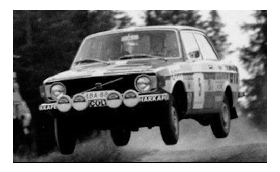IXO RAC344LQ Volvo 142, No.5, 1000 Lakes Rally, H.Mikkola/E.Rautanen, 1973 1:43