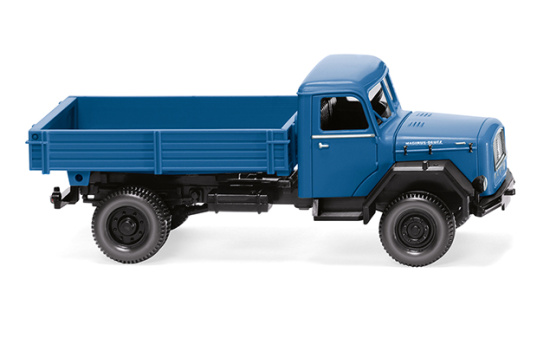 Wiking 042499 Pritschenkipper (Magirus) - brillantblau 1:87