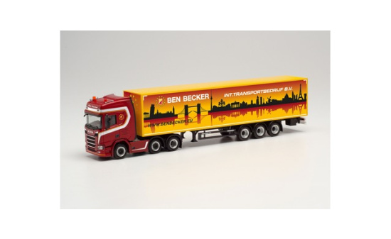 Herpa 314091 Scania CR 20 HD 6×2 Koffer-Sattelzug 