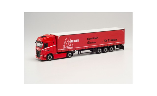 Herpa 314121 Iveco S-Way Gardinenplanen-Sattelzug 