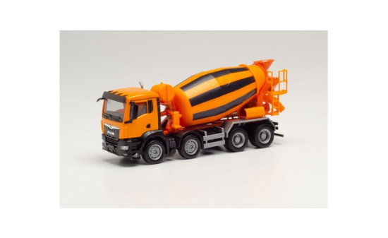 Herpa 314138 MAN TGS NN Betonmischer-LKW 4-achs, kommunalorange 1:87