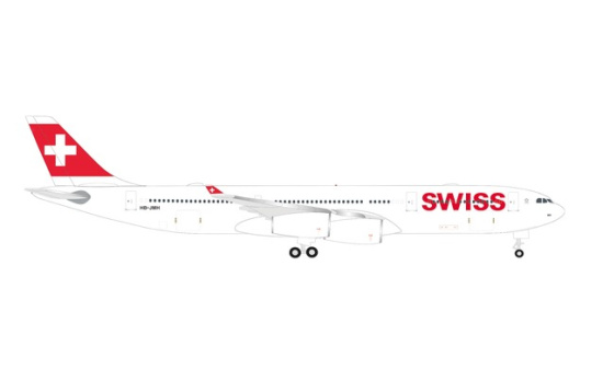 Herpa 524971-001 Swiss International Air Lines Airbus A340-300 - Vorbestellung 1:500