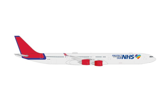 Herpa 535496 Maleth Aero Airbus A340-600 Protect Our NHS 9H-NHS 1:500