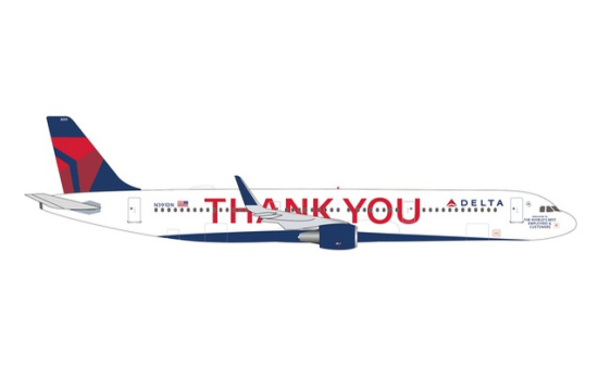 Herpa 535519 Delta Air Lines Airbus A321 Thank you N391DN 1:500