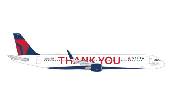 Herpa 535519 Delta Air Lines Airbus A321 Thank you N391DN - Vorbestellung 1:500