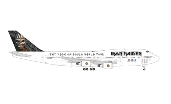 Herpa 571609 Iron Maiden (Air Atlanta Icelandic) Boeing 747-400 Ed Force One - The Book of Souls World Tour 2016 TF-AAK 1:200