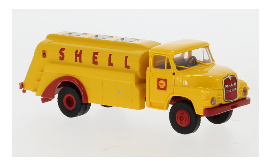 Brekina 45057 MAN 635 Tankwagen, gelb, Shell, 1960 1:87