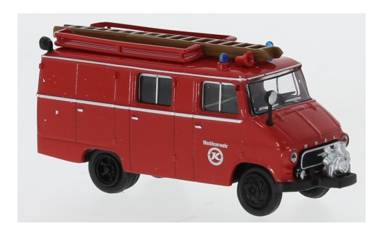 Brekina 35802 Opel Blitz LF 8, Werkfeuerwehr Kässbohrer, 1959 1:87