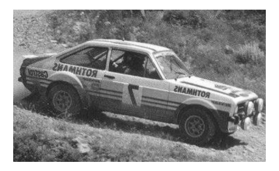 IXO 18RMC071B20 Ford Escort MK II RS 1800, No.7, Rothmans, Rallye WM, Rallye Acropolis, R.Clark/J.Porter, 1979 1:18