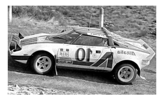 IXO 24RAL009A Lancia Stratos HF, No.10, Alitalia, Rallye WM, Rallye Monte-Carlo, S.Munari/S.Maiga, 1976 1:24
