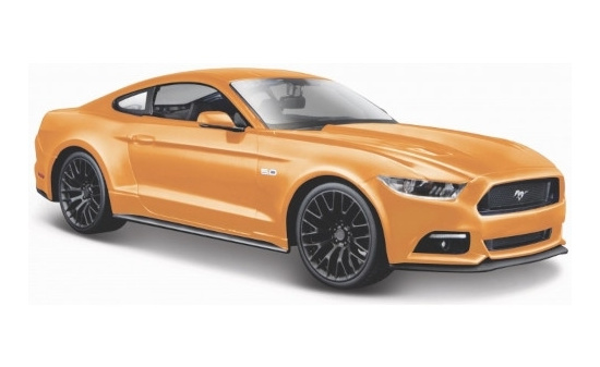Maisto 31508ORANGE Ford Mustang GT, metallic-orange, 2015 1:24