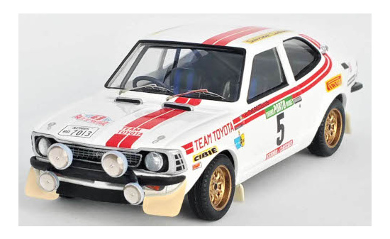 Trofeu RRAL109 Toyota Corolla Levin, RHD, No.5, Team Toyota, Rallye WM, Rallye Portugal, B.Waldegard/H.Thorszelius, 1975 1:43