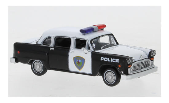 Brekina 58942 Checker Cab, Saugus Squad Car, Police Car, 1974 1:87